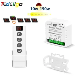 433Mhz Wireless Dimmer Light Switch Remote Controls AC 110V 220V Adjustable Brightness Controller for 10~150W LED and Halogen