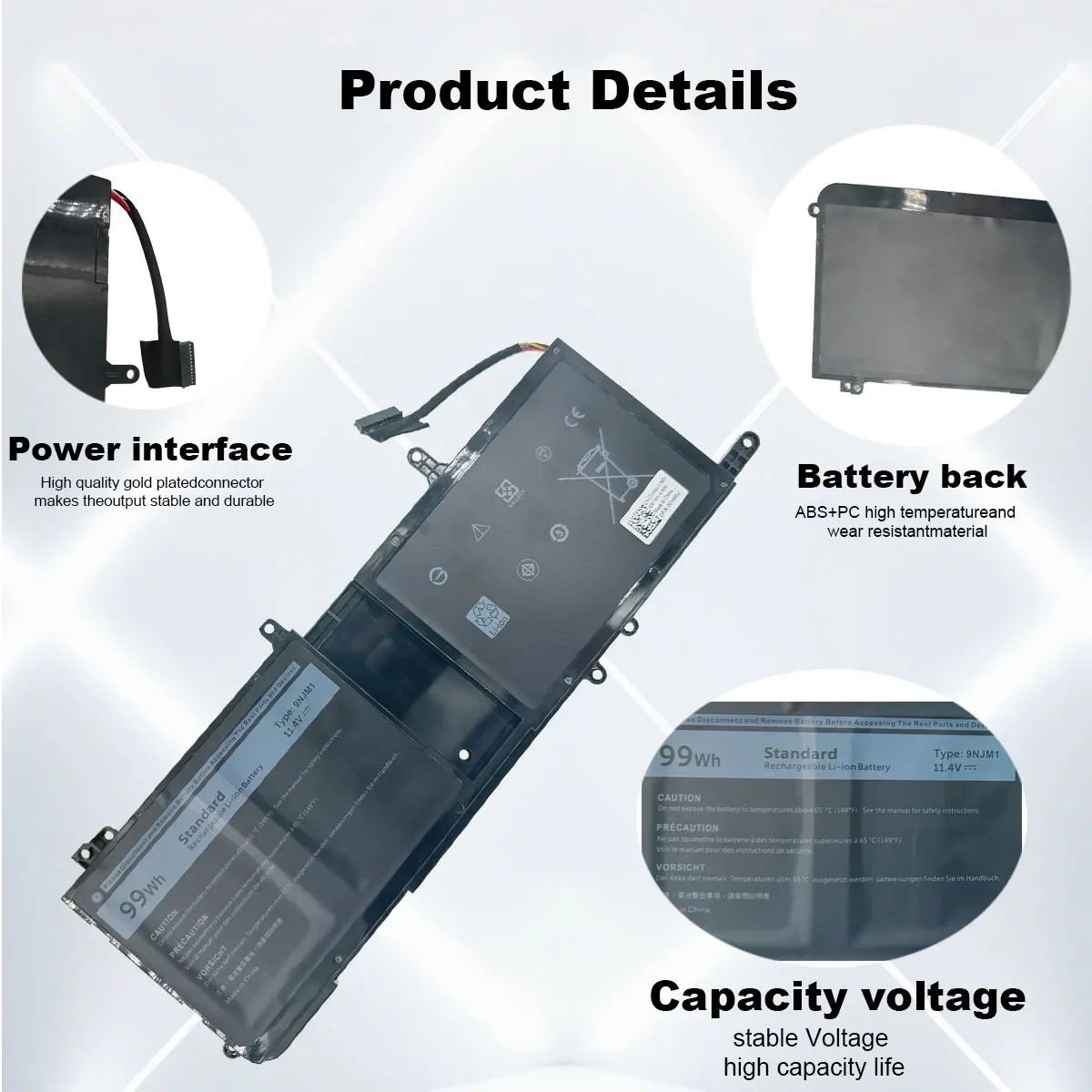 Imagem -03 - Bateria do Portátil para Dell Alienware 15 r3 r4 17 r4 r5 Alw17c D1748 D1758 D1848 D2738 D2748 9njm1