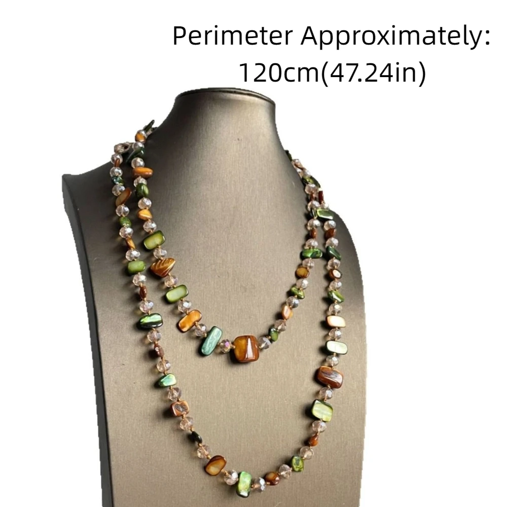 خمر الرجعية بوهيميا قلادة قلادة الإبداعية العصرية قذيفة متعدد الطبقات قلادة غير النظامية متعدد الألوان سترة طويلة سلسلة الصيف #6