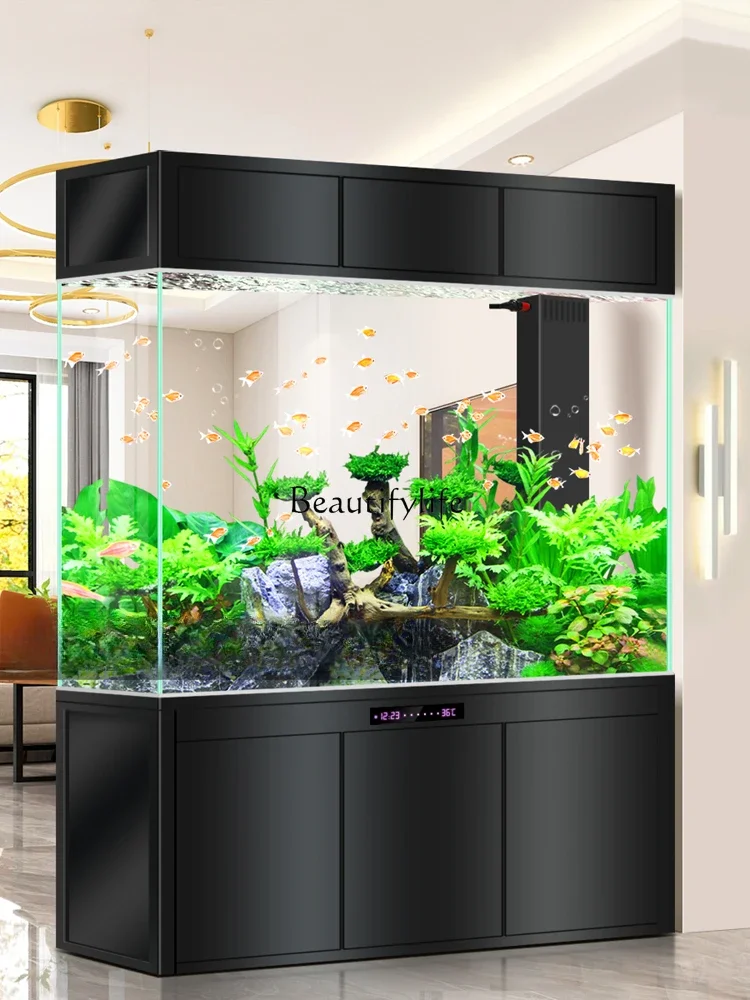 

Screen Fish Tank Living Room Entrance Entrance Cabinet Modern Light Luxury Partition Bottom Filter Aquarium Change Water