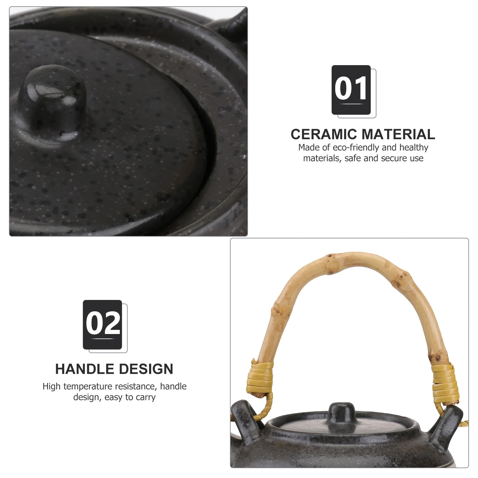 1 مجموعة 1 مجموعة السيراميك المأكولات البحرية إناء للحساء الرجعية تصميم سطح أملس سهلة نظيفة العملي براد شاي مجموعة أدوات المائدة المطبخ توريد المنزل #1