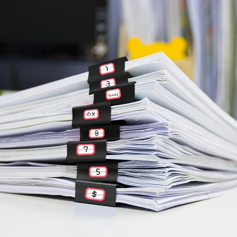 Clips de carpeta extragrandes de 2 pulgadas, 72 clips de papel grandes para oficina, sujetadores de Metal resistentes para organizar documentos, pr escolar