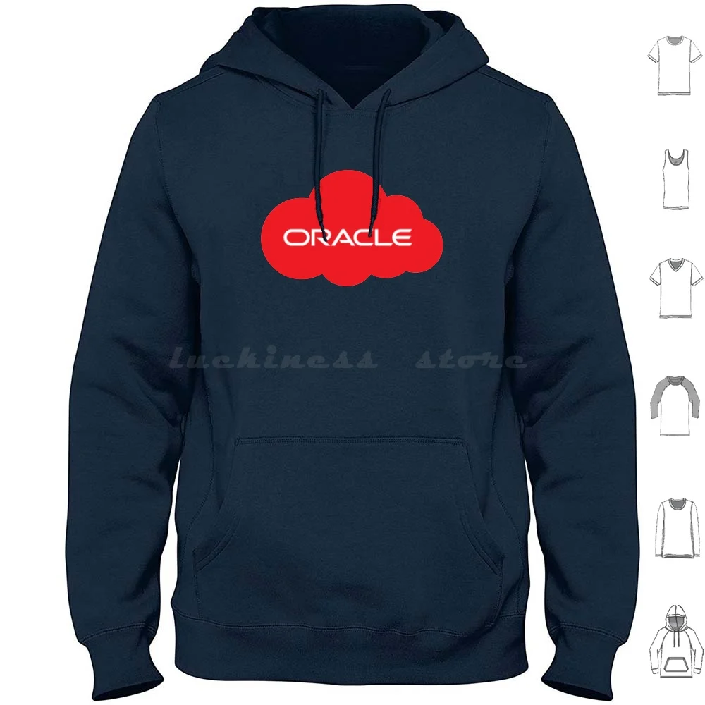 Oracle Logo Hoodies Long Sleeve Cryptocurrency Crypto Cloud Chainlink Ether Database