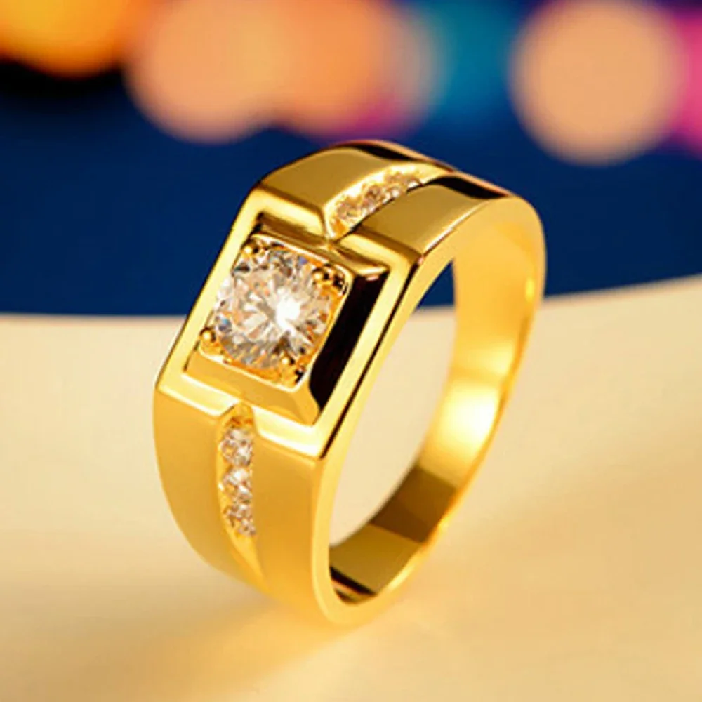 9.1mm Wide Copper Plated Gold Silver Resizeable Men Ring Male High Quality Finger Jewelry Adjustable Range 6-10 Drop Shipping