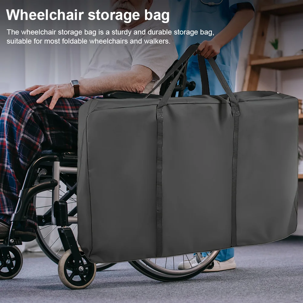 Oxford Cloth Storage Bag Waterproof Wheelchair Protective Cover Large Capacity Chair Walker Bag for Beach Chair Camping Table