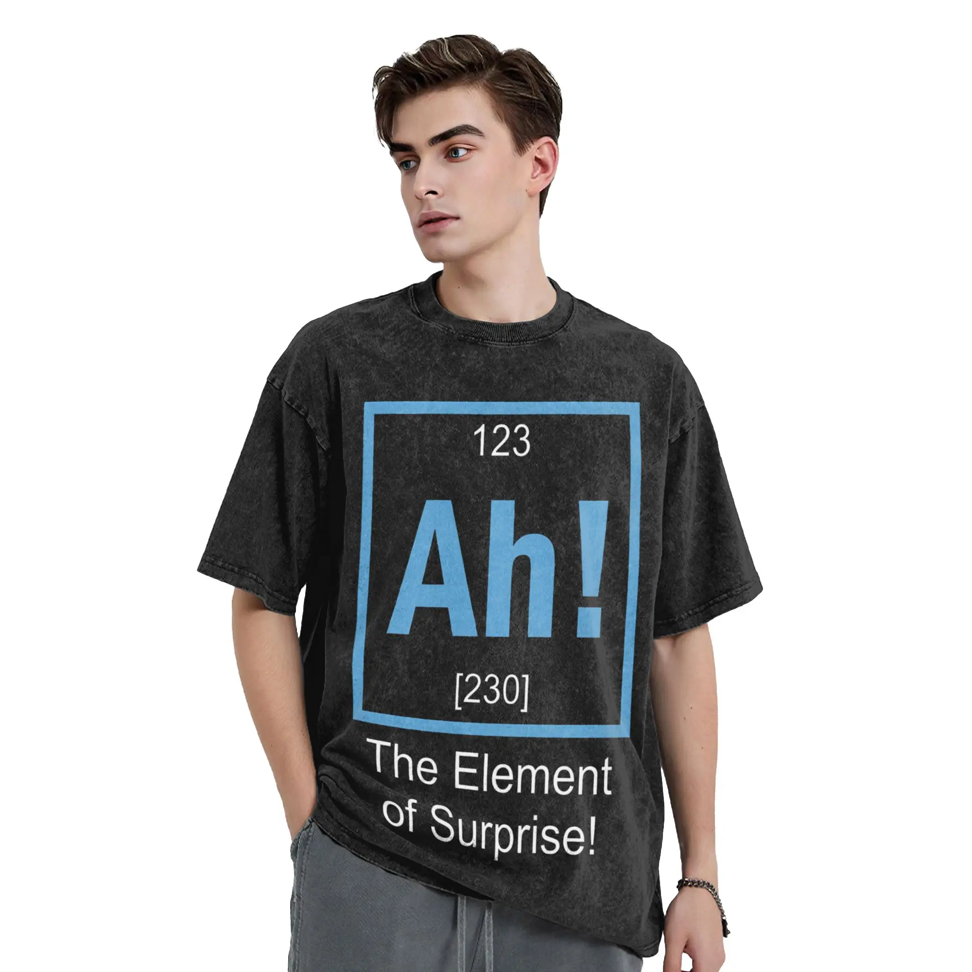 Ah! The Element of Surprise T Shirt for Men Cotton Cool T-Shirts Round Neck  Tees Short Sleeve Clothes Summer