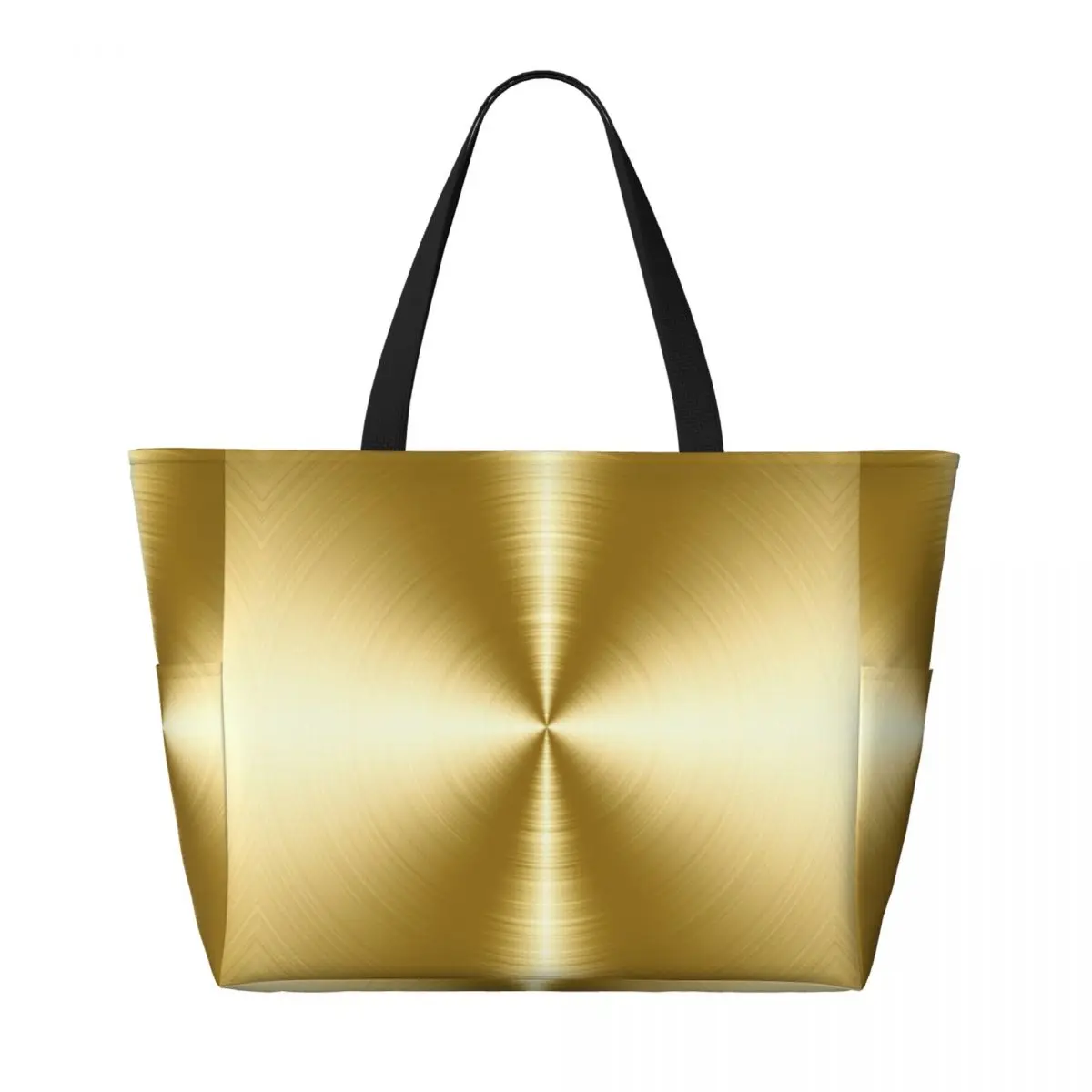 نحى الذهب شعاعي معدن حقيبة حمل على الشاطئ الرياضة رياضة اليوغا واق من المطر كبير حمل حقيبة المرأة حقيبة سفر حقيبة اللياقة البدنية