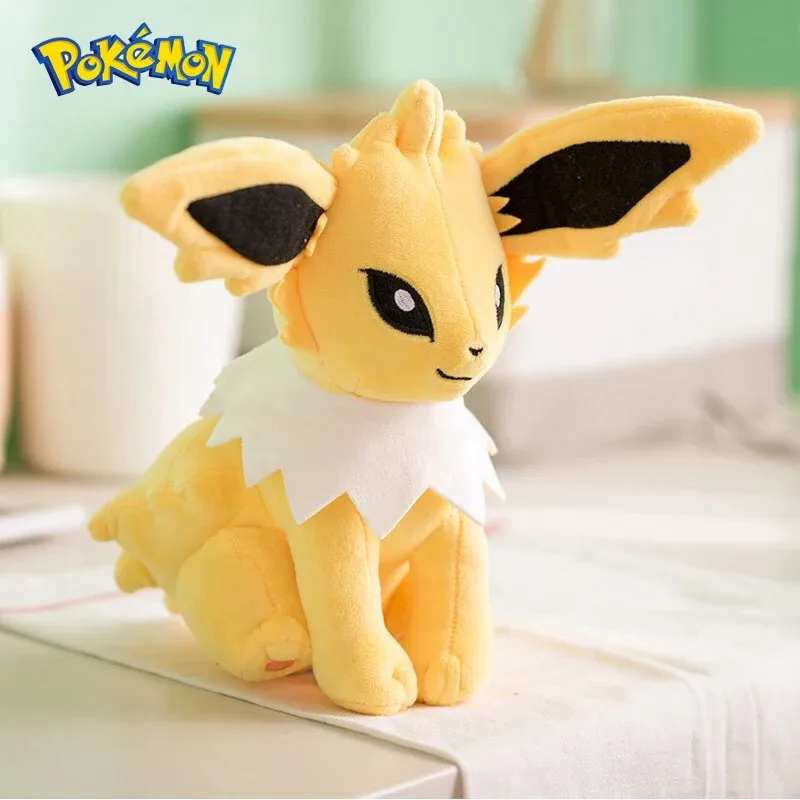 Genuine Pokemon Kawaii Jolteon Eevee Plush Toy Cartoon & Cute Stuffed Doll Plushier Peluche Children's Toy Birthday Present Gift