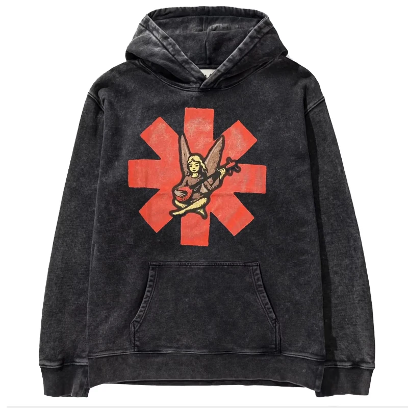 

Band Vintage Waed Thiened Loose Long Sve Hoodie Autumn Winter Youth Casual Cotton Sweatirt