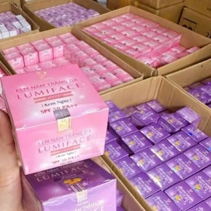 Vietnamese Face Moisturizer for Whitening Day and Night Cream Set with Brightening Glowing Skin Nourishing Protective Skincare