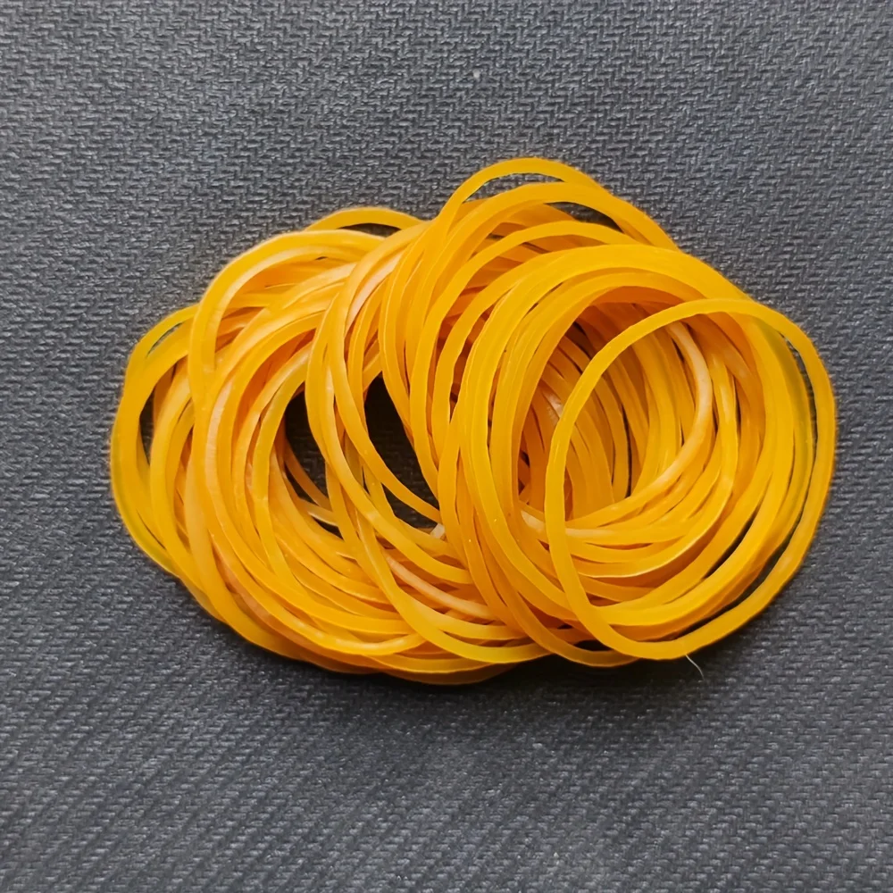 

400 Pcs Yellow Rubber Bands 43mm Diameter Adjustable Elastic Rubber Ring For Office Student Stationery Supplies School Home