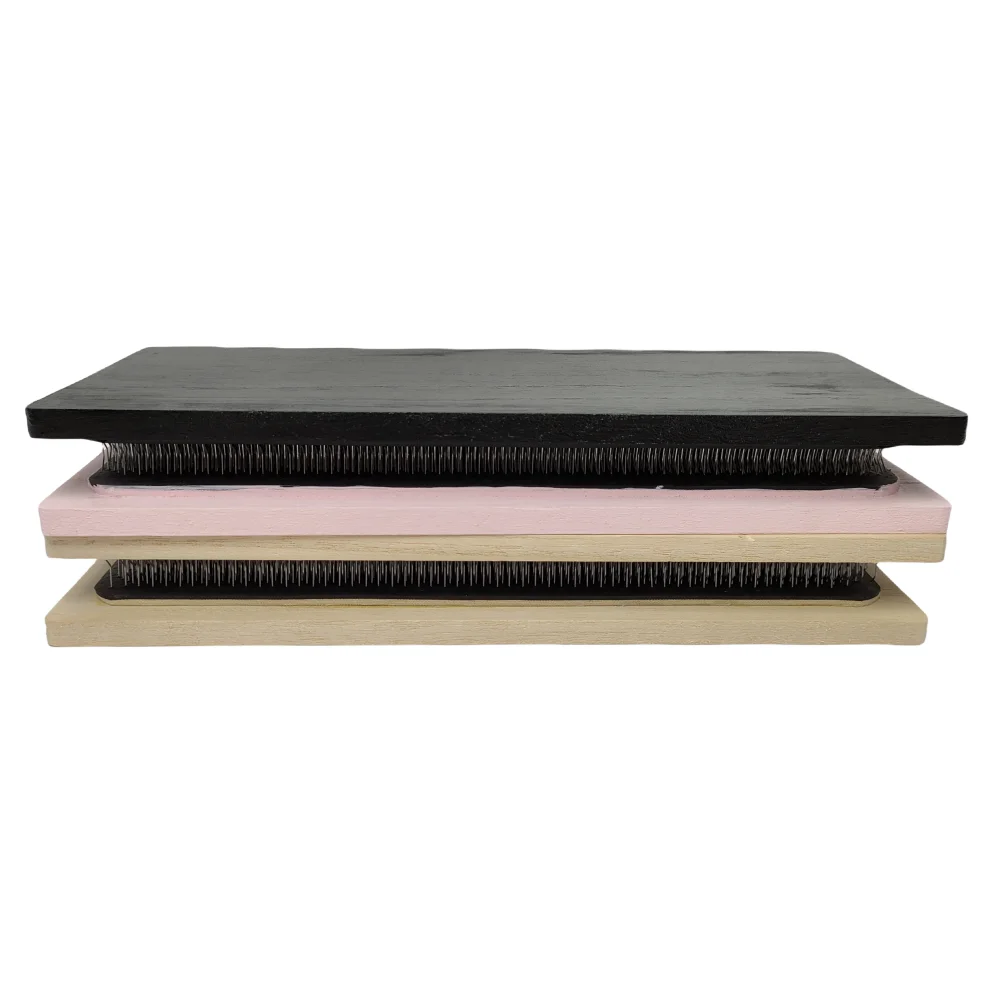 28X12CM Wooden Drawing Mat Hair Holder Hair Hackle For Wig Making use Drawing Card with curved needle