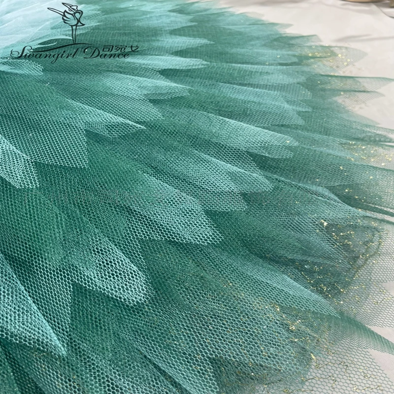 Adulto nuevo Color verde negruzco La Esmeralda profesional panqueque Ballet tutú disfraces mujer BT4400