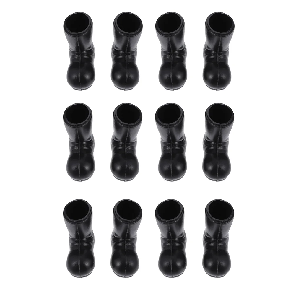 

12 Pcs Christmas Ornaments Boots Model Party Decor Accessories Xmas Gift Decoration Black Santa Child