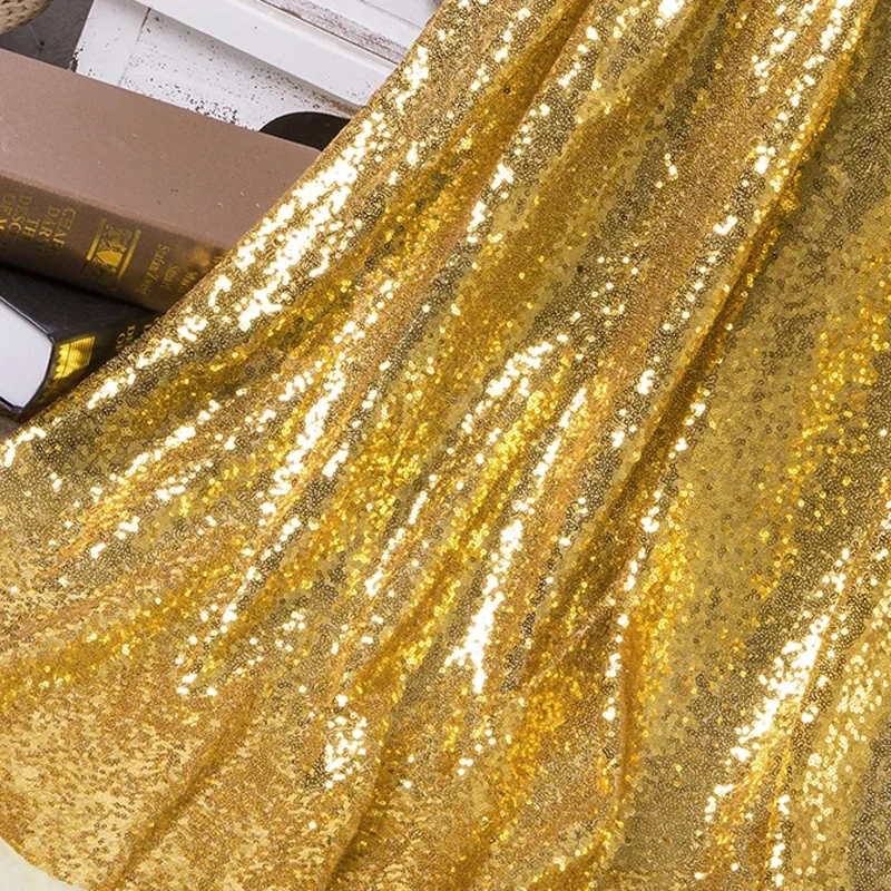 3/5/10m Sparkly 3mm Sequin Glitter Fabric For Party Backdrop Decor or Evening Dress Sewing by the Meter