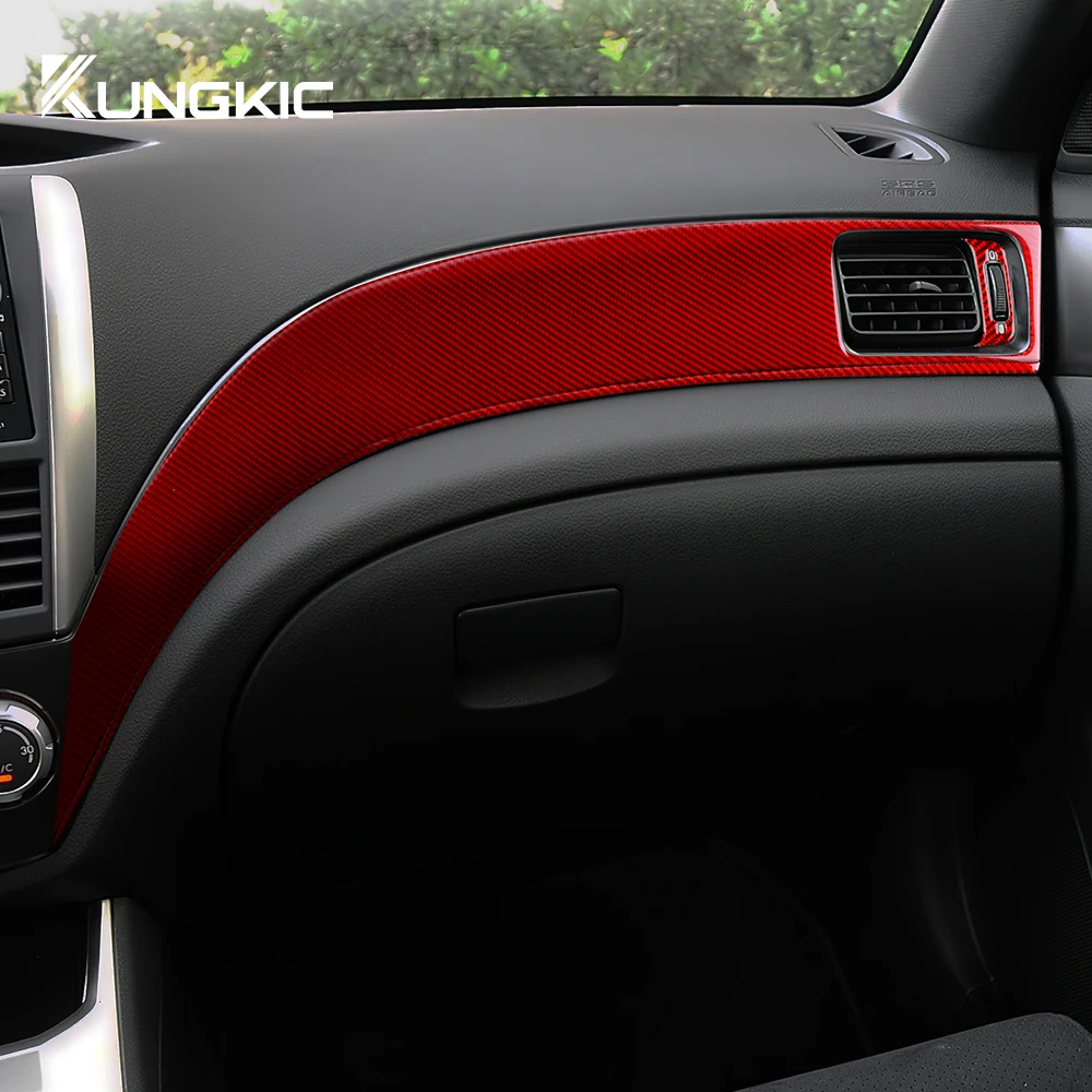 

For Subaru Impreza 2009 2010 2011 Air Outlet Dashboard Panel Real Soft Carbon Fiber Sticker Car Interior Trim Decor Accessories