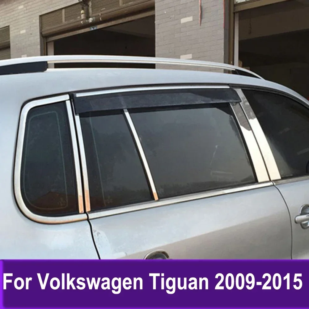 

Car Accessories Stainless Steel Window Frame Center Pillars Cover Trim For Volkswagen VW Tiguan 2009-2012 2013 2014 2015