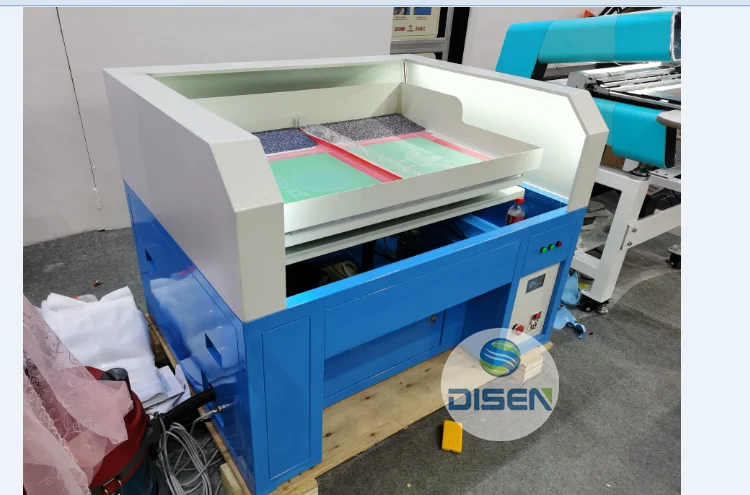 Factory Price Semi-Automatic Rhinestone Brushing Machine Rhinestone Motif Making Machine Rhinestone Transfer Hot Fix Machine