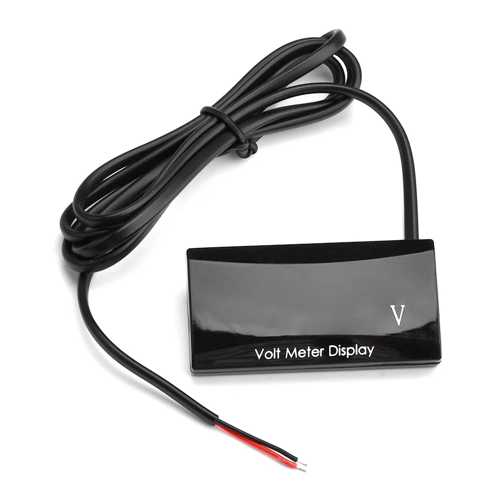 DC 12V Motorcycle Battery Detection Voltmeter LED On-board Digital Display Voltmeter Motorcycle Current Voltmeter Test Accessory