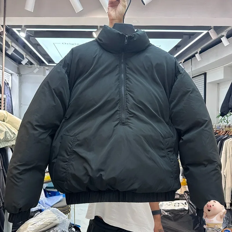 Neuer stil Halber Reiß verschluss Brot Puffer Jacke Parkas Männer Frauen verdicken Mäntel