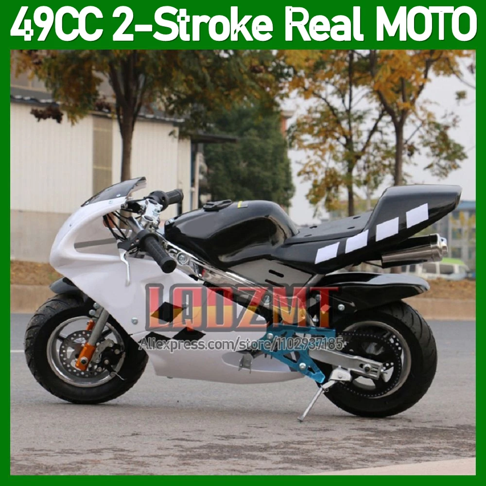 49 50 CC 2 Stroke Gasoline Motorcycle Racing MOTO New Arrivals Motorbike For New Year Birthday Holiday Party Gifts Pocket Bike