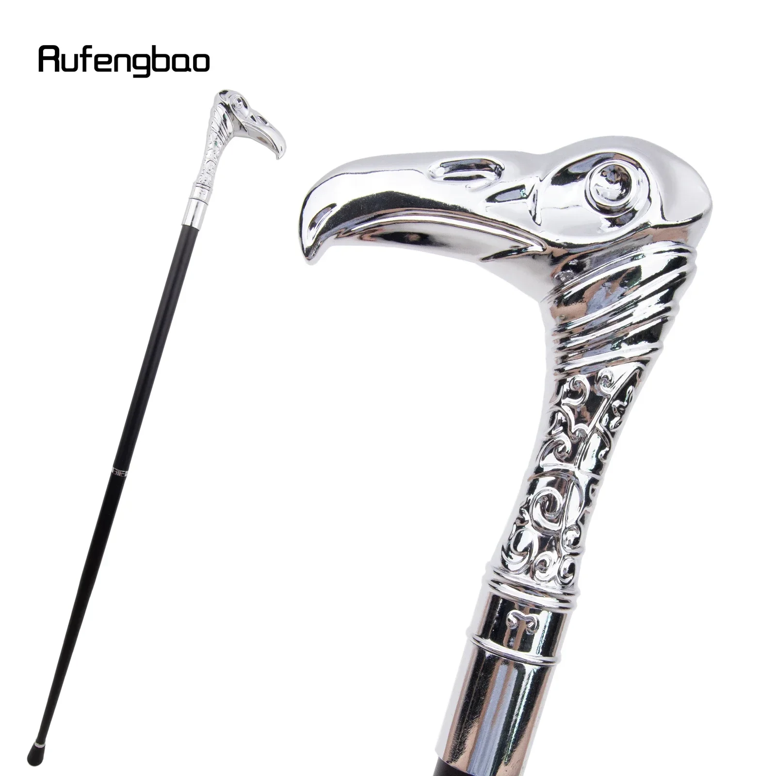 

White Eagle Head Luxury Decorative Cosplay Walking Cane Elegant Fashion Cane Cosplay Alloy Crosier Vintage Walking Stick 93cm