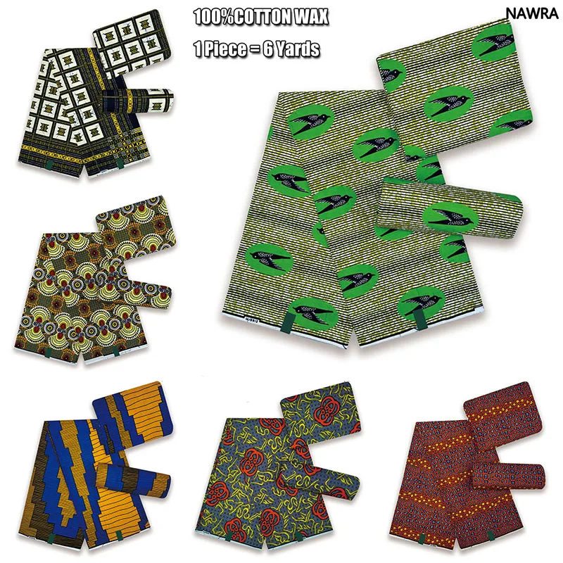 100% Cotton Veritable Original Ankara African Real wax Prints Fabric Ghana Wax High Quality Nigeria Batik Wax Fabric Tissu Pagne