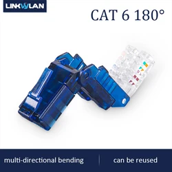 Linkwylan RJ45 Cat6 UTP Field Connector Modular Crimp Design Compatible with Cat.5e/6 24AWG-26AWG Installation Cable