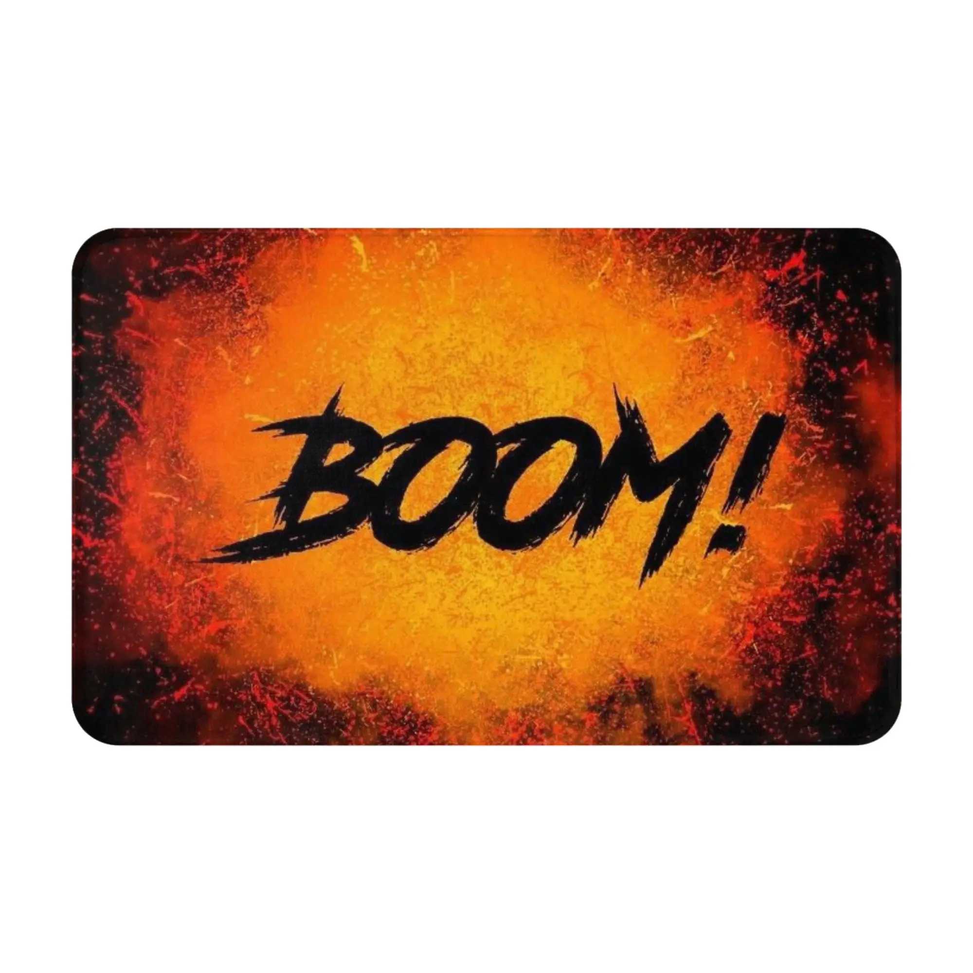 Boom Explosion Fire Burst Poster Non-slip Mat Bathroom  Absorbent Doormat Home Decor