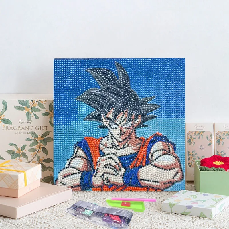 Neue Heiße Verkauf 20x20 Cartoon Anime Dragon Ball Diamant Malerei Handgemachte DIY Diamant Aufkleber Dekoration Malerei