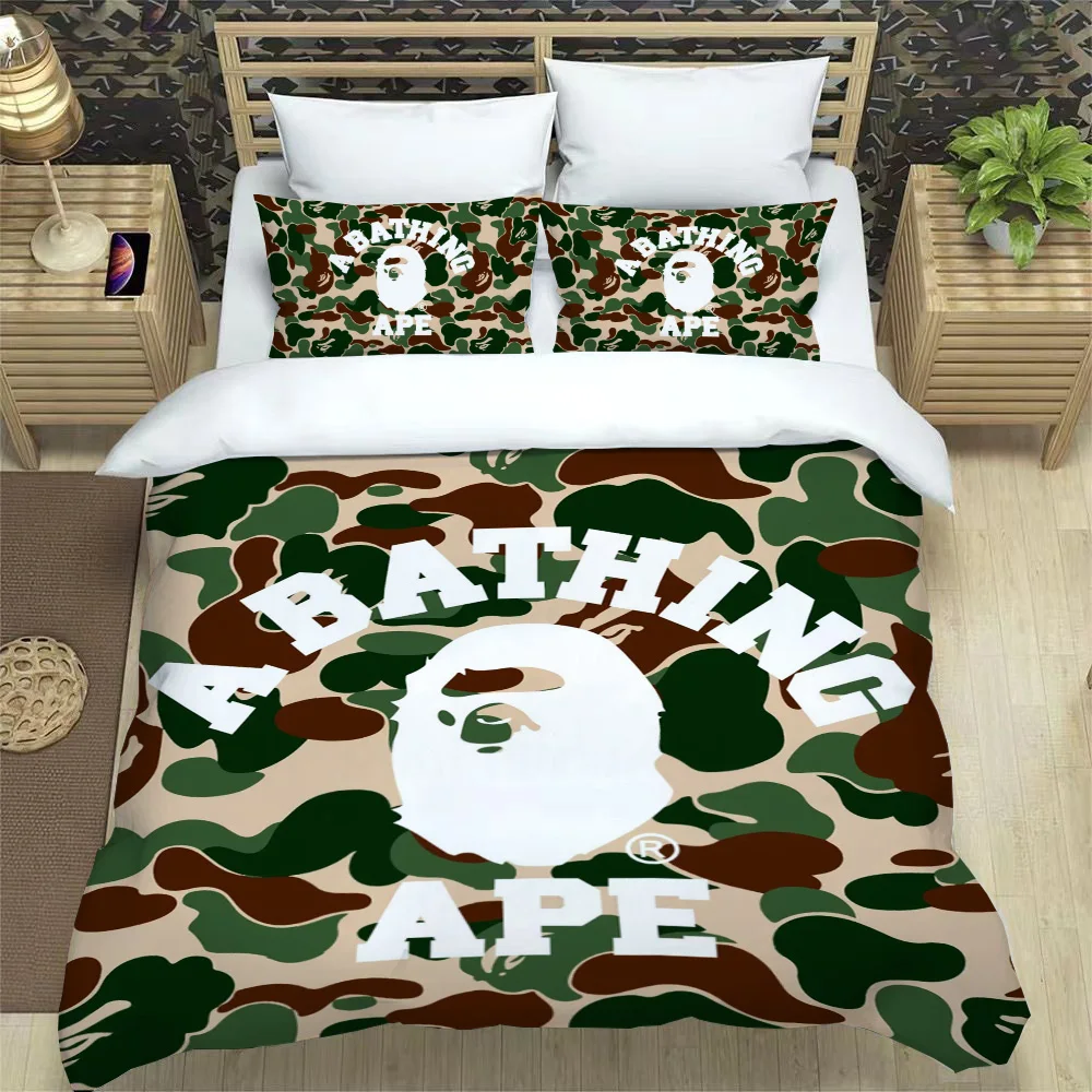 Luxury Bedding Set Double Size Duvet Cover Queen B-BAPES Pillow Cases Comforter Bedding Sets Bedroom Single Double Bed King Size