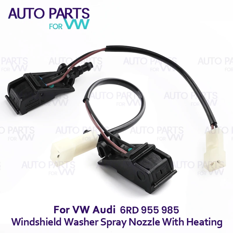 Front Windshield Washer Wiper Nozzle Sprinkler With Heating For VW Passat B5 Golf 4 MK4 Bora Polo Beetle GOL Touareg 6RD 955 985