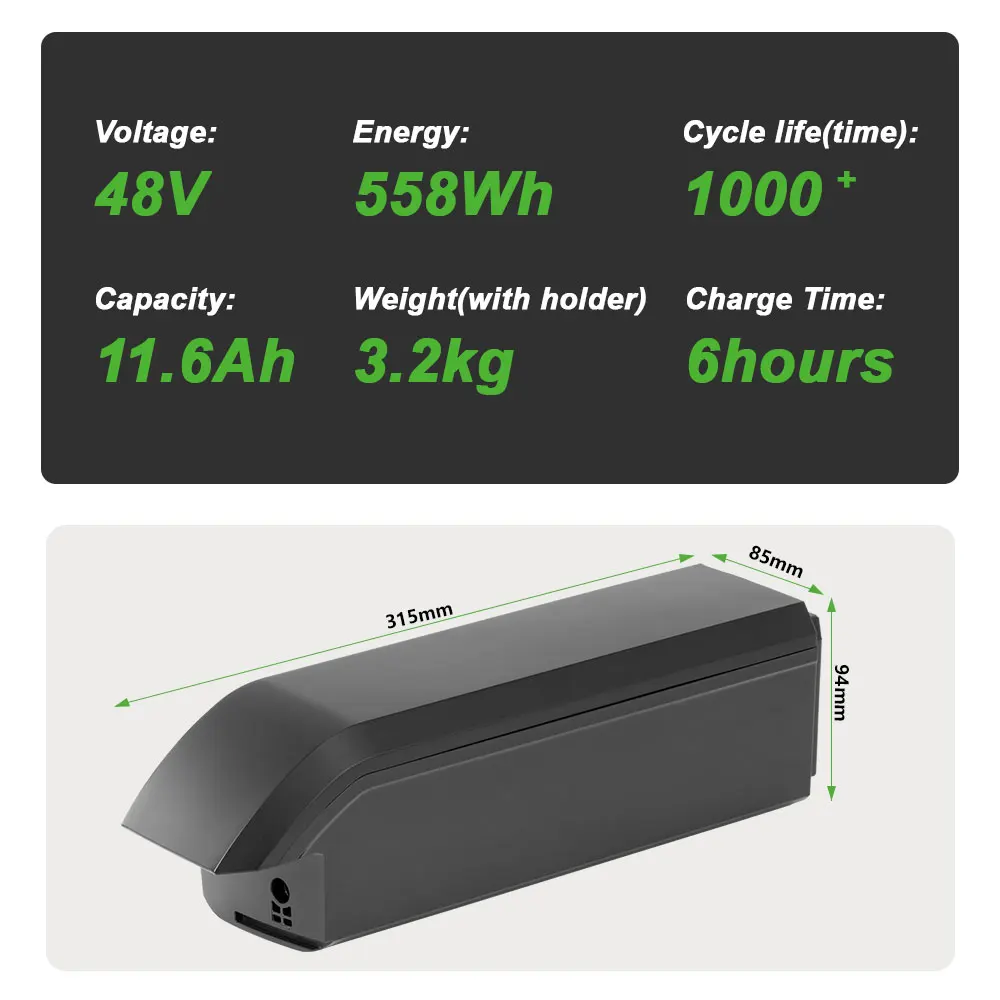 Original Phylion battery SF-06S Joycube 48V 11.6Ah JCEB480-11.6 for Ebikes Electric Bike Battery Pedelecs  without Holder