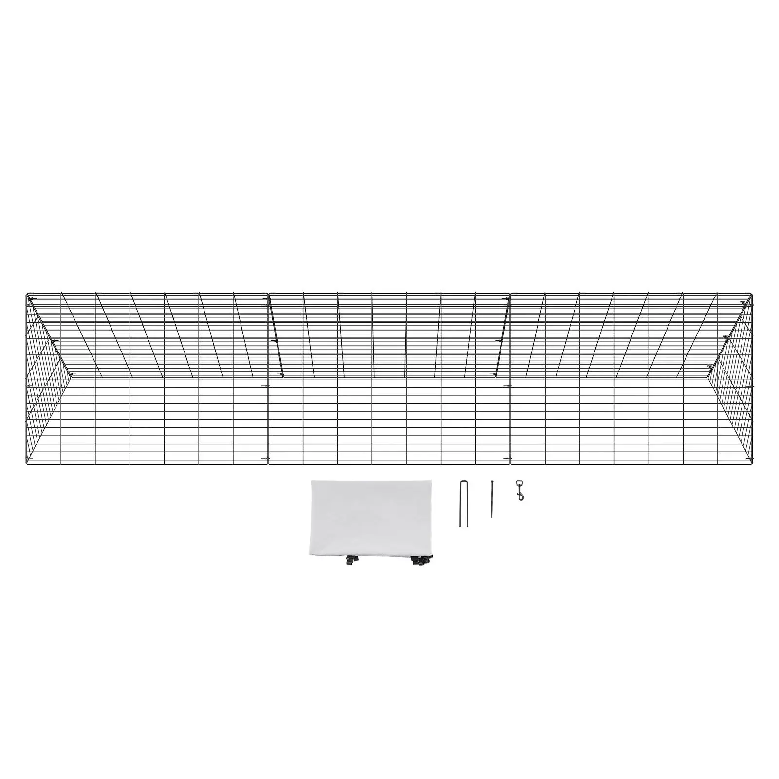 Chicken Tunnels, 118.1 x 28 x 24.2 inch (LxWxH) for Yard, Portable Outside Easy Installation, Coop Run, Suitable, Ducks, Rabbits