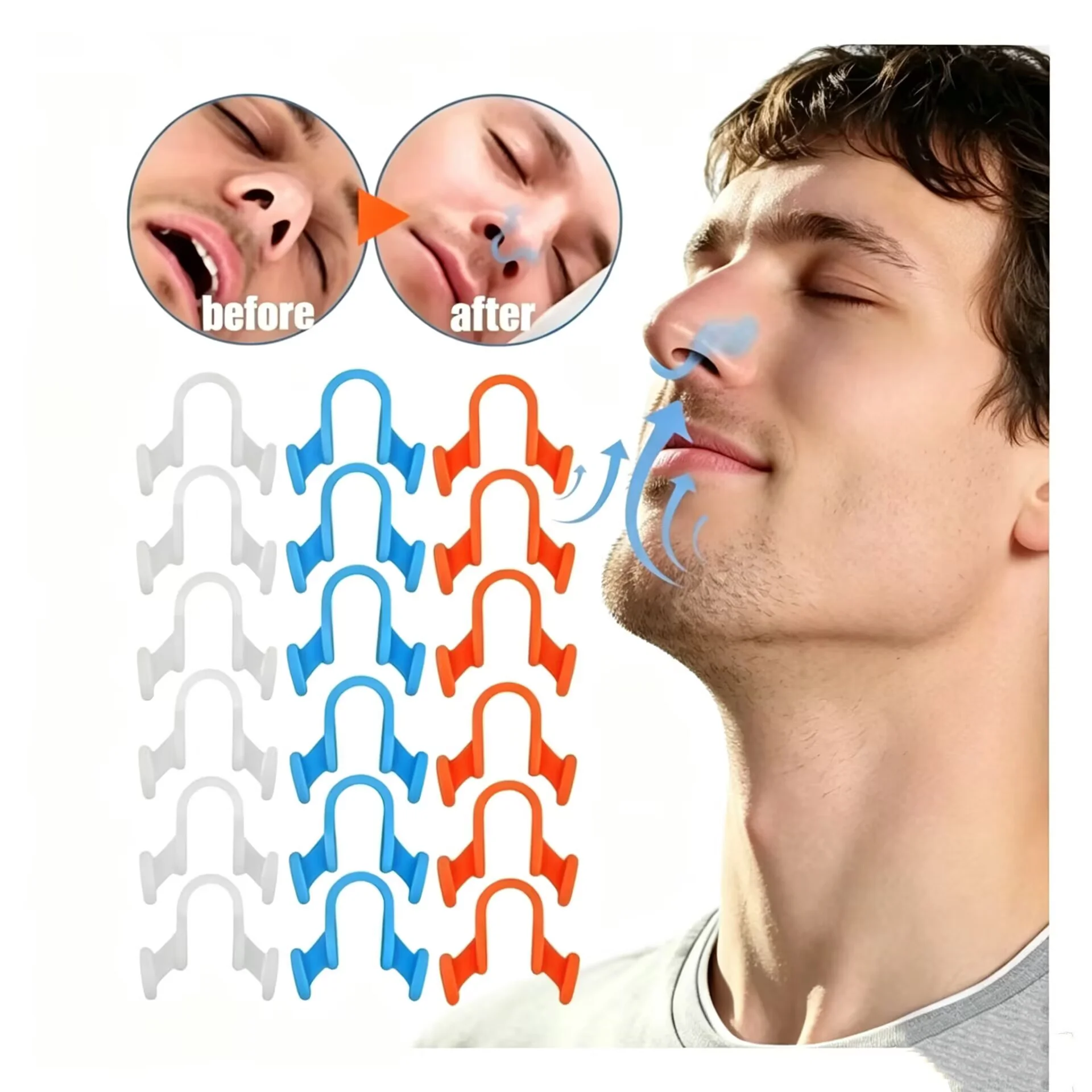 Anti-snoring Silicone Nose Clip - 2 Mini Elastic Devices, Help Stop Snoring, Provide Better Sleep Items