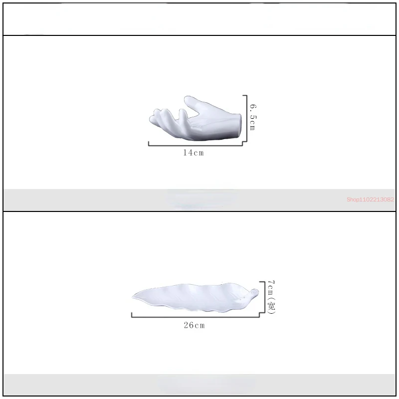 White Ceramic Shaped Plate   Bergamot Leaves Tableware   Molecular Cuisine Artistic Conception Dish Restaurant Supplies