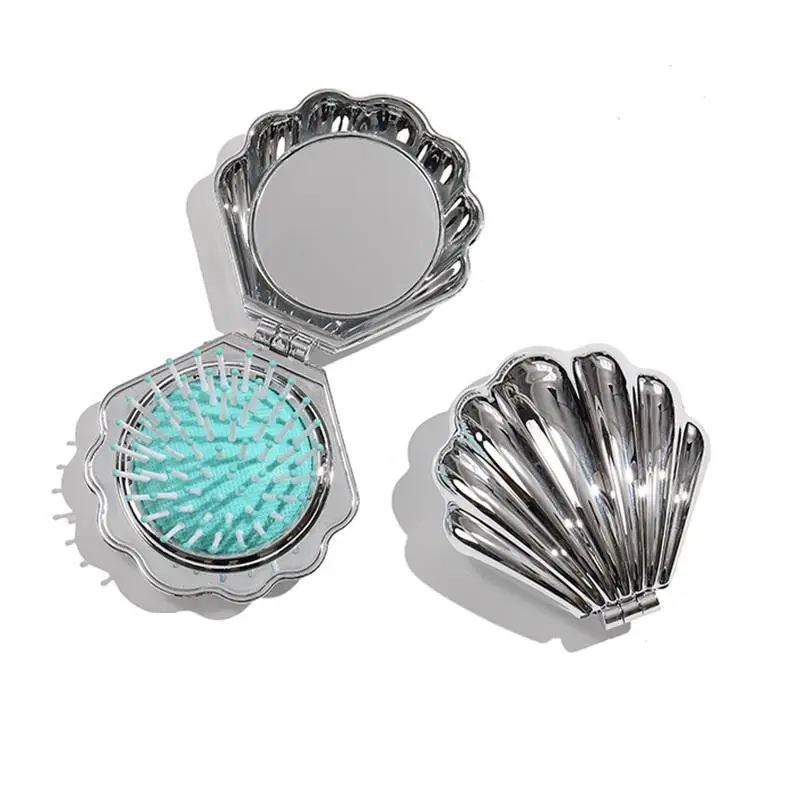 

Портативная складная расческа для волос с электрическим покрытием, жемчужная подушка безопасности, массажная расческа, профессиональная парикмахерская расческа для салона