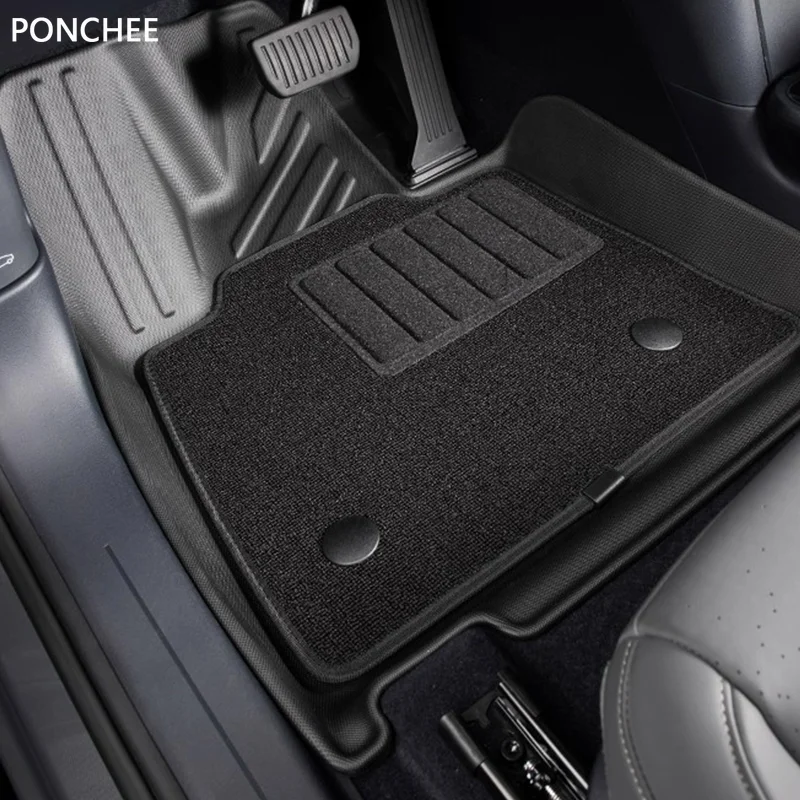 

Для Lynk&Co Z20 2021-2025 автомобильный напольный коврик из ТПЭ, полностью закрытый двухслойный коврик с шелковыми петлями, автомобильные принадлежности