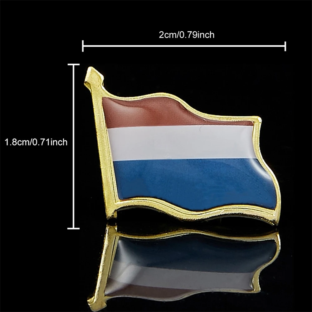 Netherland Country Metal Flag Lapel Pin Hat Tie Tack Clothes/Bad Decoration Badge Brooch Souvenir Gifts