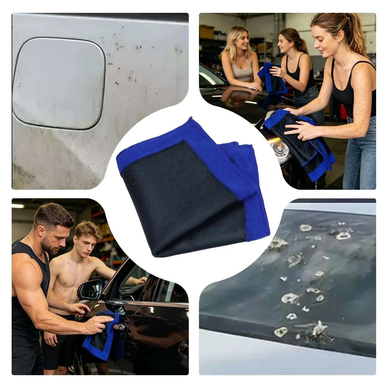 Car Detailing Clay Towel Fine Grade Synthetic Mitt Paint Decontamination Glass Wheel Cleaner Reusable Auto Wash Clay Bar Towel view 5