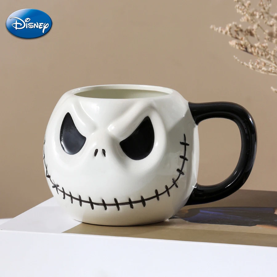 

Disney The Nightmare Before Christmas Ceramic Mugs Cartoon Figure Jack Skellington Men Women Creative Coffee Mugs Kids Water Cup