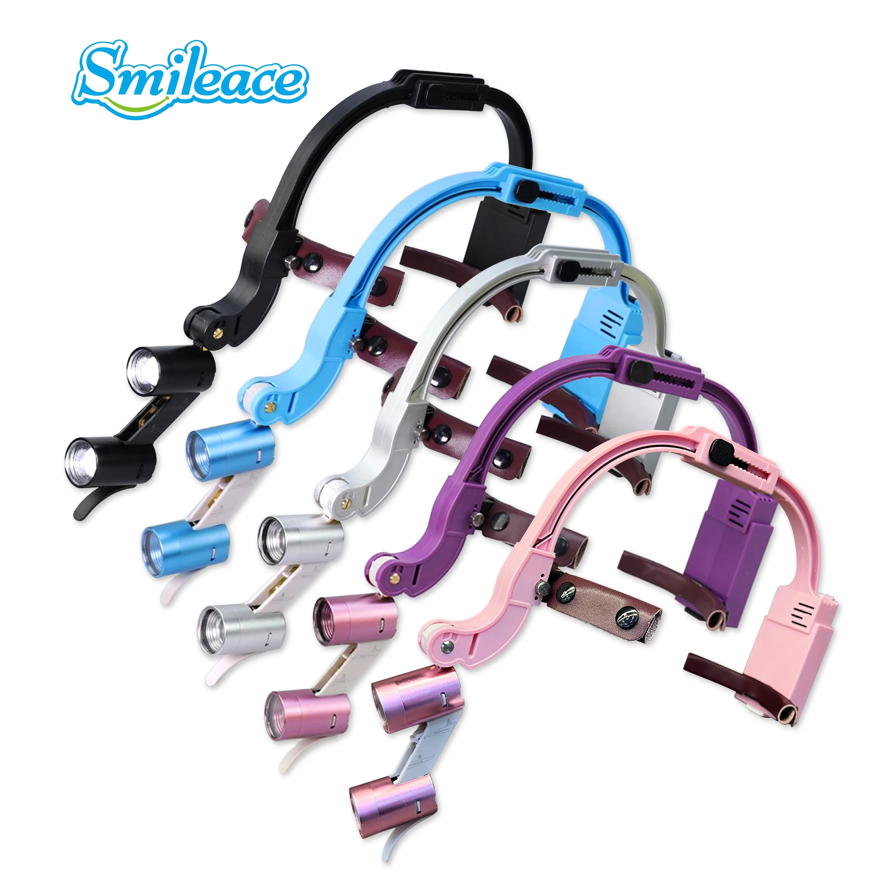 Colorful Binocular Dental Loupe Magnification 2.5X 3.5X with LED Light Surgical Headlight for Dentist Medical Lamp view 6