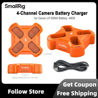 SmallRig 4838 LP-E6NH 4-Channel Camera Battery Charger with 60W Fast Charging LED Display For Canon 7DII R5 60D 80D 90D Mark4
