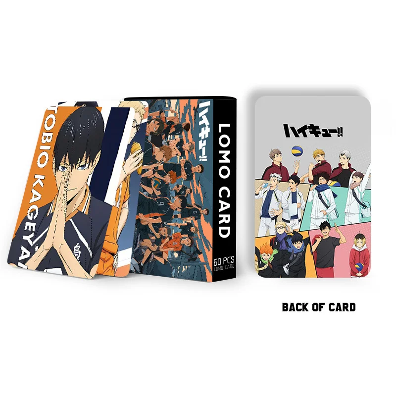 60pcs/Set Anime Haikyuu!! Figures Card Hinata Shoyo Photo Cards LOMO Card Photocard for Fans Collection Birthday Christma Gift