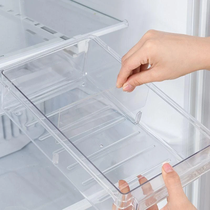 R1WA Küchenkühlschrank Gefrierberaum Sparer Schublade Kühlschrank Aufbewahrungsbox Rack Rutschhalter