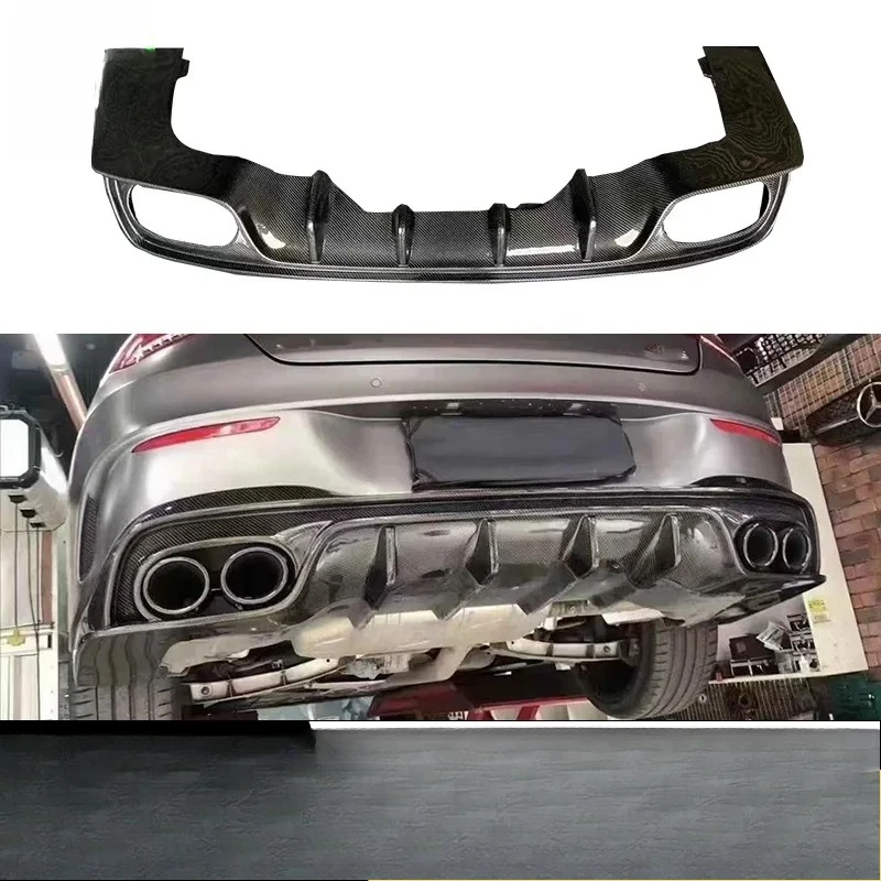 Apply to Mercedes-Benz CLA Class W118 CLA35 CLA45 FD Rear Lip Carbon Fiber Tail Lip Diffuser