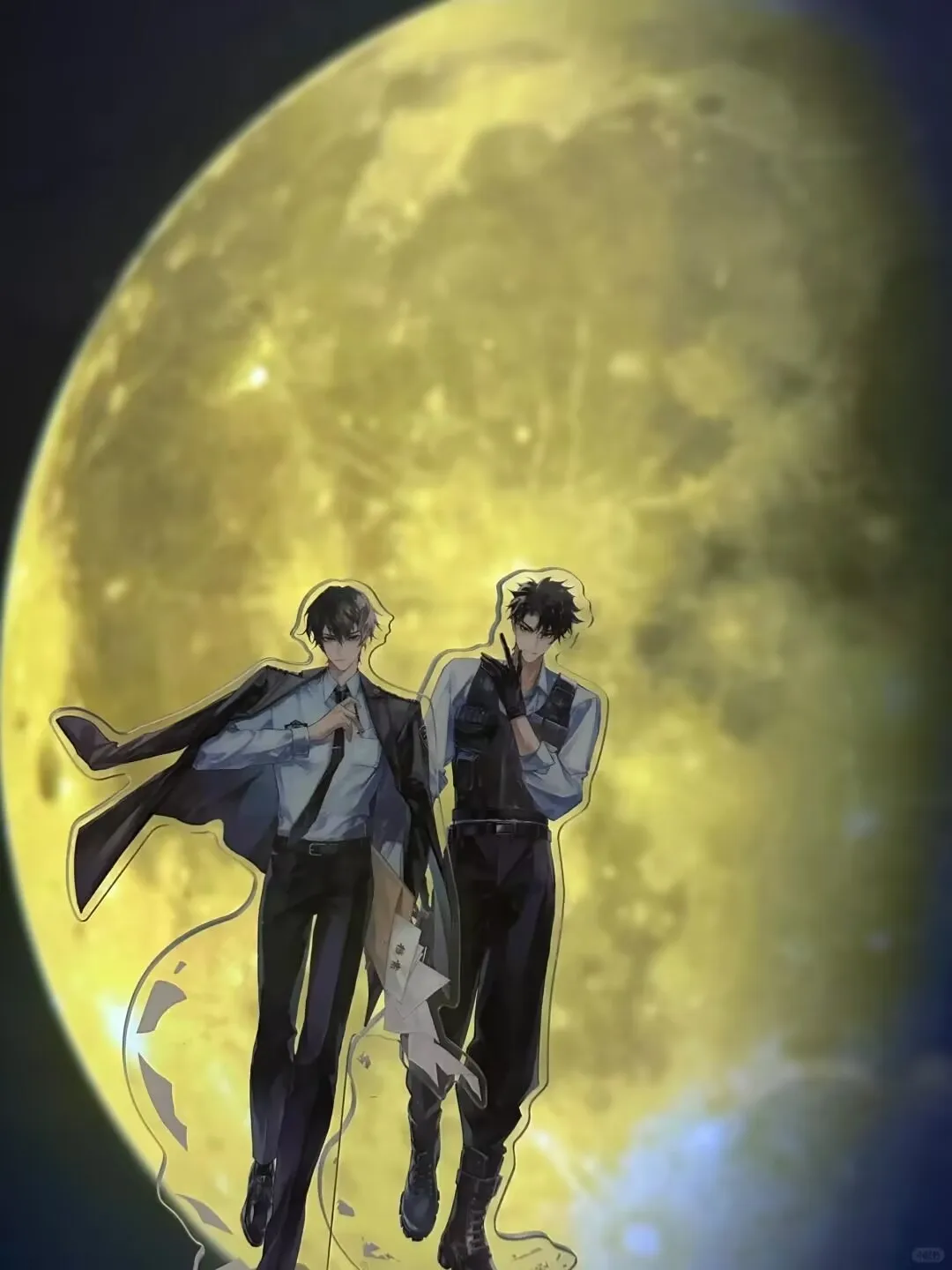 علامة واقفة رحلة عالية المستوى من خلال القمر، كسر الغيوم، حامل مزدوج من الأكريليك من تأليف يان شيه جيانغ تينغ CP