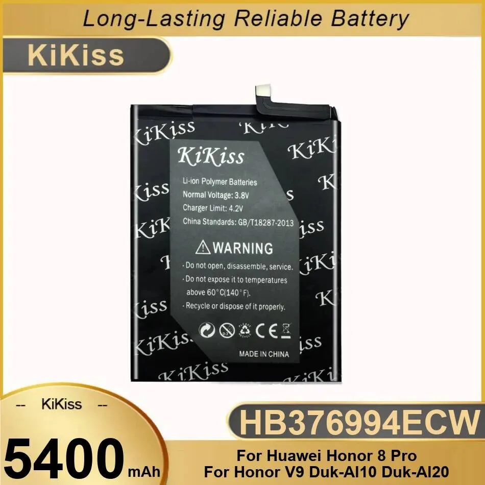 

Premium Replacement High Capacity Mobile Phone Battery 5400Mah For Huawei Honor 8 Pro V9 Duk-AL10 Duk-AL20 HB376994ECW