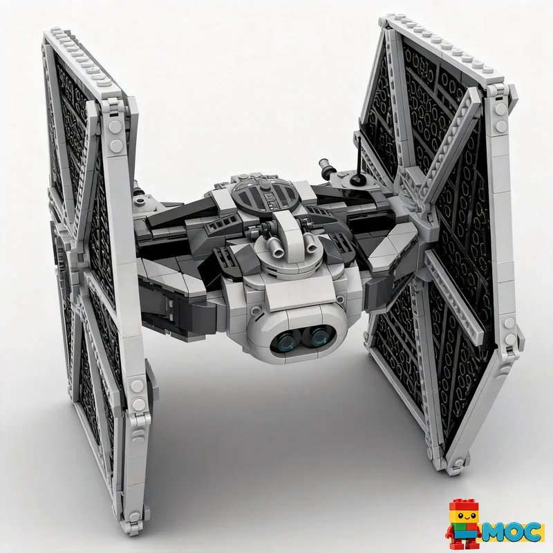 868PCS Heavy Fighter Sci-Fi Interstellar Spaceship MOC Model Custom Puzzle DIY Educational Assembly Toy Birthday Christmas Gift
