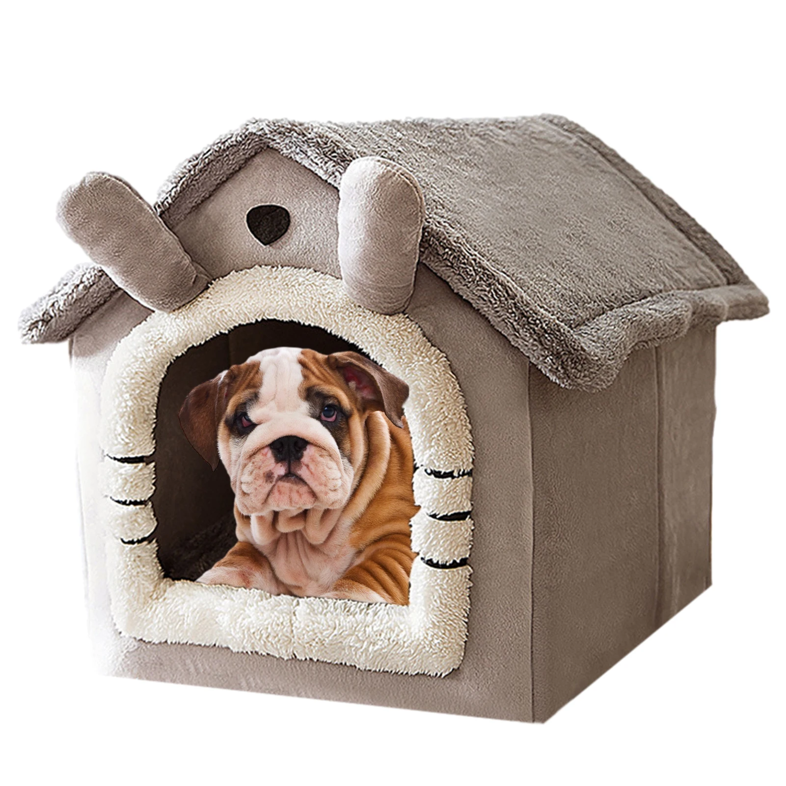 Indoor Dog House Portable And Durable Indoor Cat Bed Dog House Removable And Washable Cartoon Dog Tent House